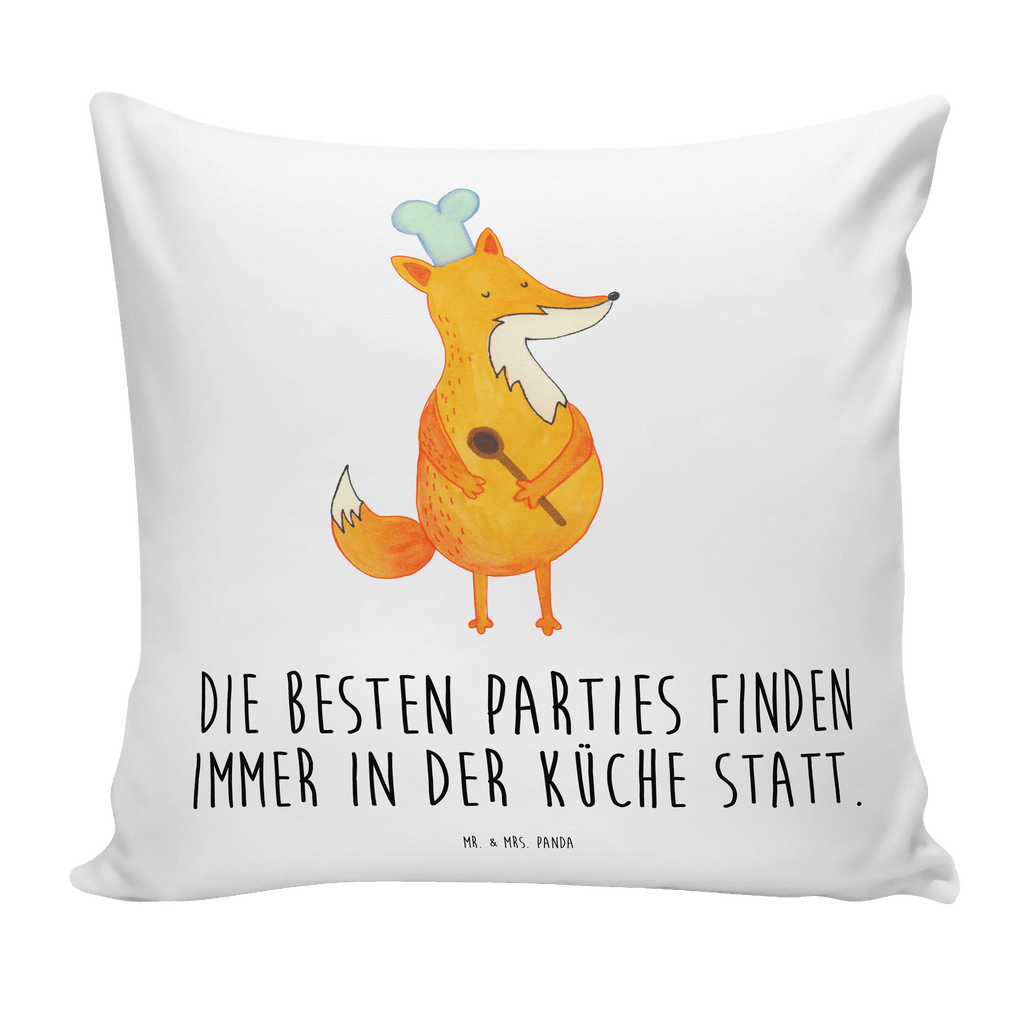40x40 Kissen Fuchs Koch Kissenhülle, Kopfkissen, Sofakissen, Dekokissen, Motivkissen, Fuchs, Füchse, Koch Geschenk, Küche Spruch, Küche Deko, Köche, Bäcker, Party Spruch, Spruch lustig, witzig