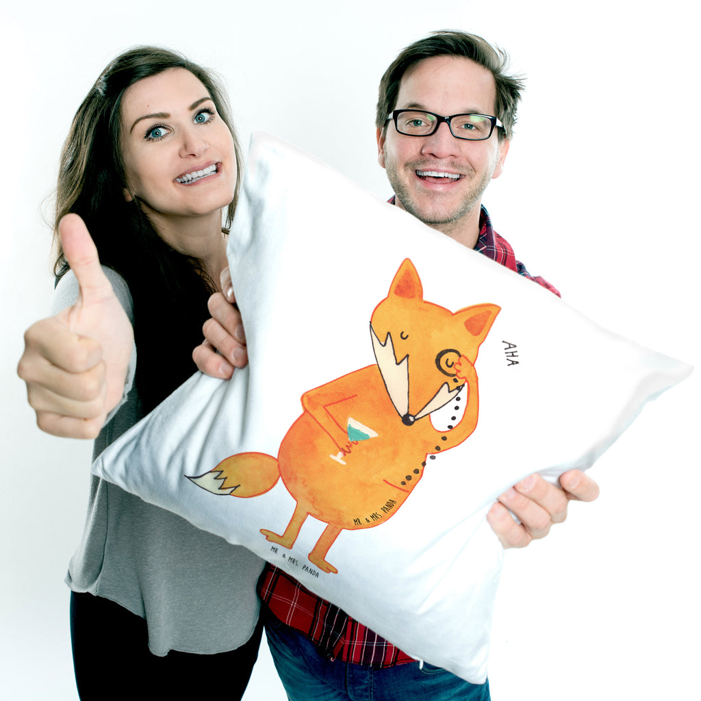 40x40 Kissen Fuchs Lord Kissenhülle, Kopfkissen, Sofakissen, Dekokissen, Motivkissen, Fuchs, Füchse, tröstende Worte, Spruch lustig, Liebeskummer Geschenk, Motivation Spruch, Problemlösung