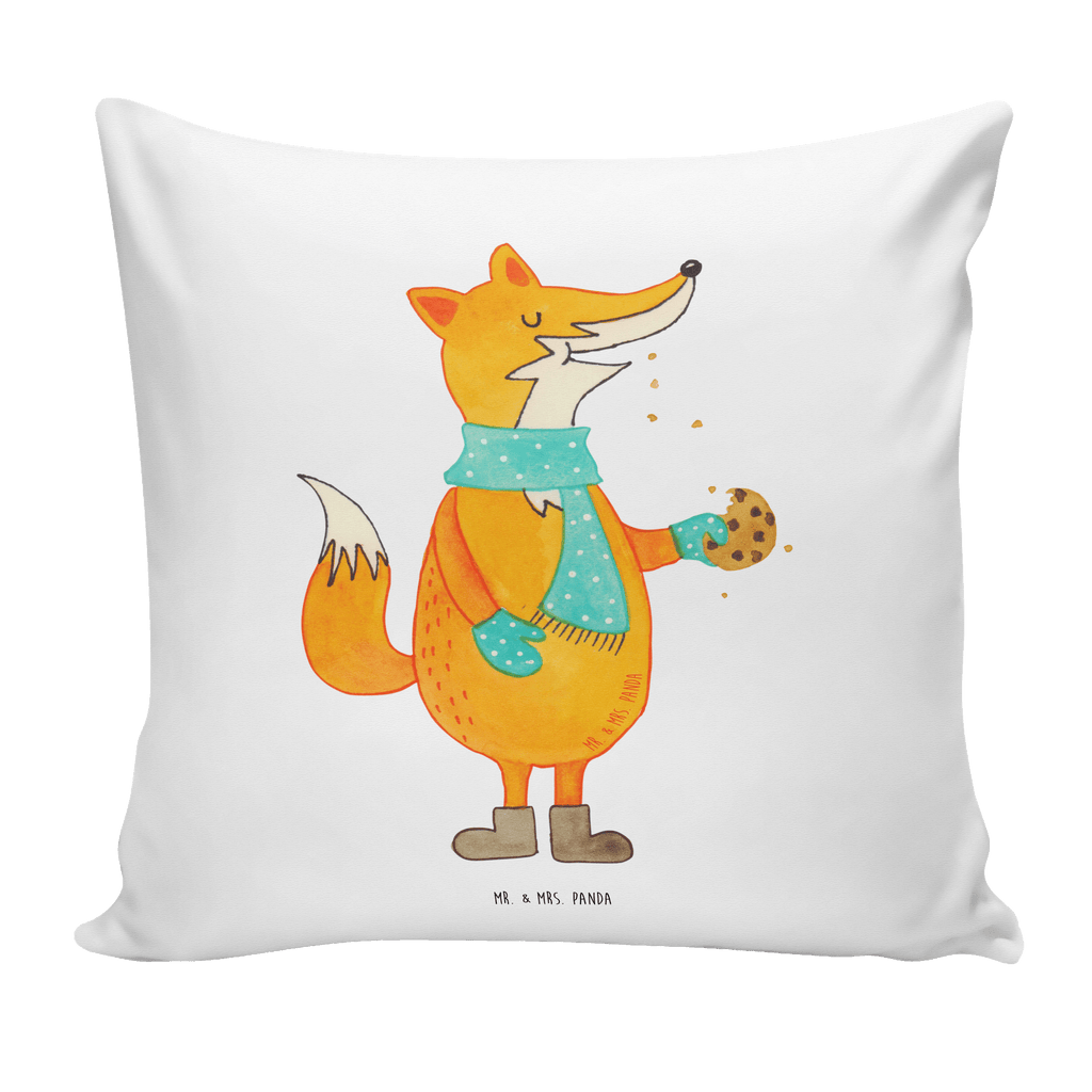 40x40 Kissen Fuchs Keks Kissenhülle, Kopfkissen, Sofakissen, Dekokissen, Motivkissen, Fuchs, Füchse, Backen Spruch, Kekse, Winter, Weihnachtszeit, Plätzchen, Liebe, Küche Deko