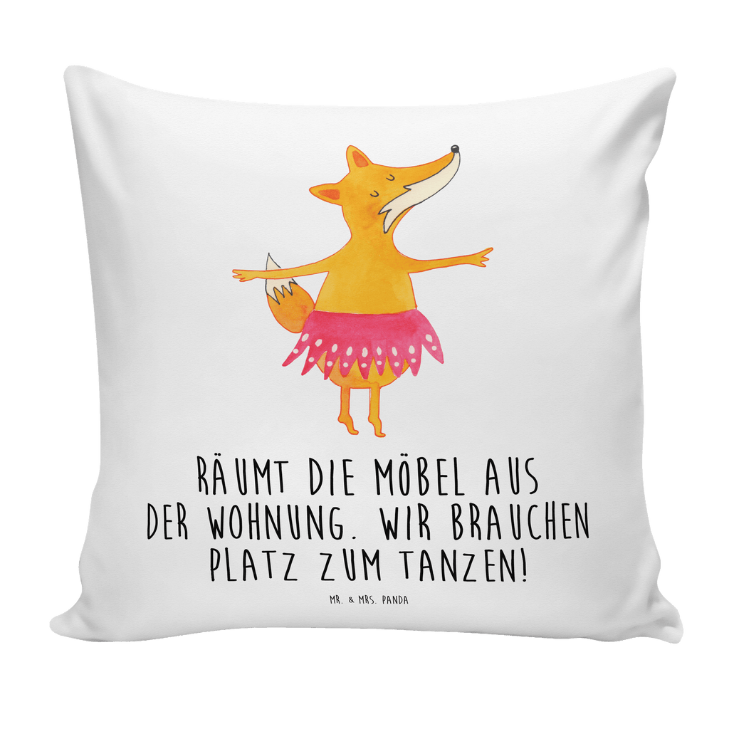 40x40 Kissen Fuchs Ballerina Kissenhülle, Kopfkissen, Sofakissen, Dekokissen, Motivkissen, Fuchs, Fuchs Spruch, Füchse, Füchsin, Ballerina, Ballett, Tänzerin, Tanzen, Party, Einladung, Geburtstag