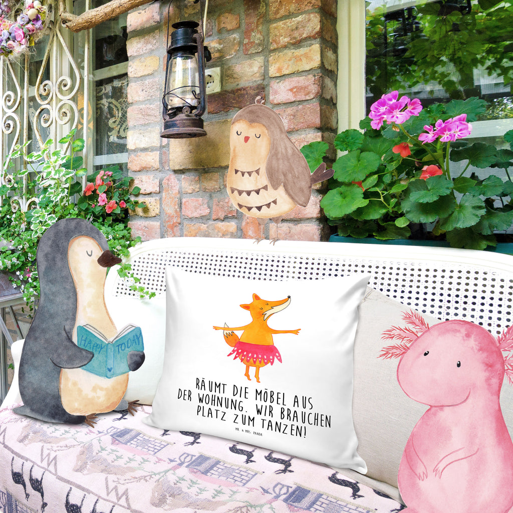 40x40 Kissen Fuchs Ballerina Kissenhülle, Kopfkissen, Sofakissen, Dekokissen, Motivkissen, Fuchs, Fuchs Spruch, Füchse, Füchsin, Ballerina, Ballett, Tänzerin, Tanzen, Party, Einladung, Geburtstag