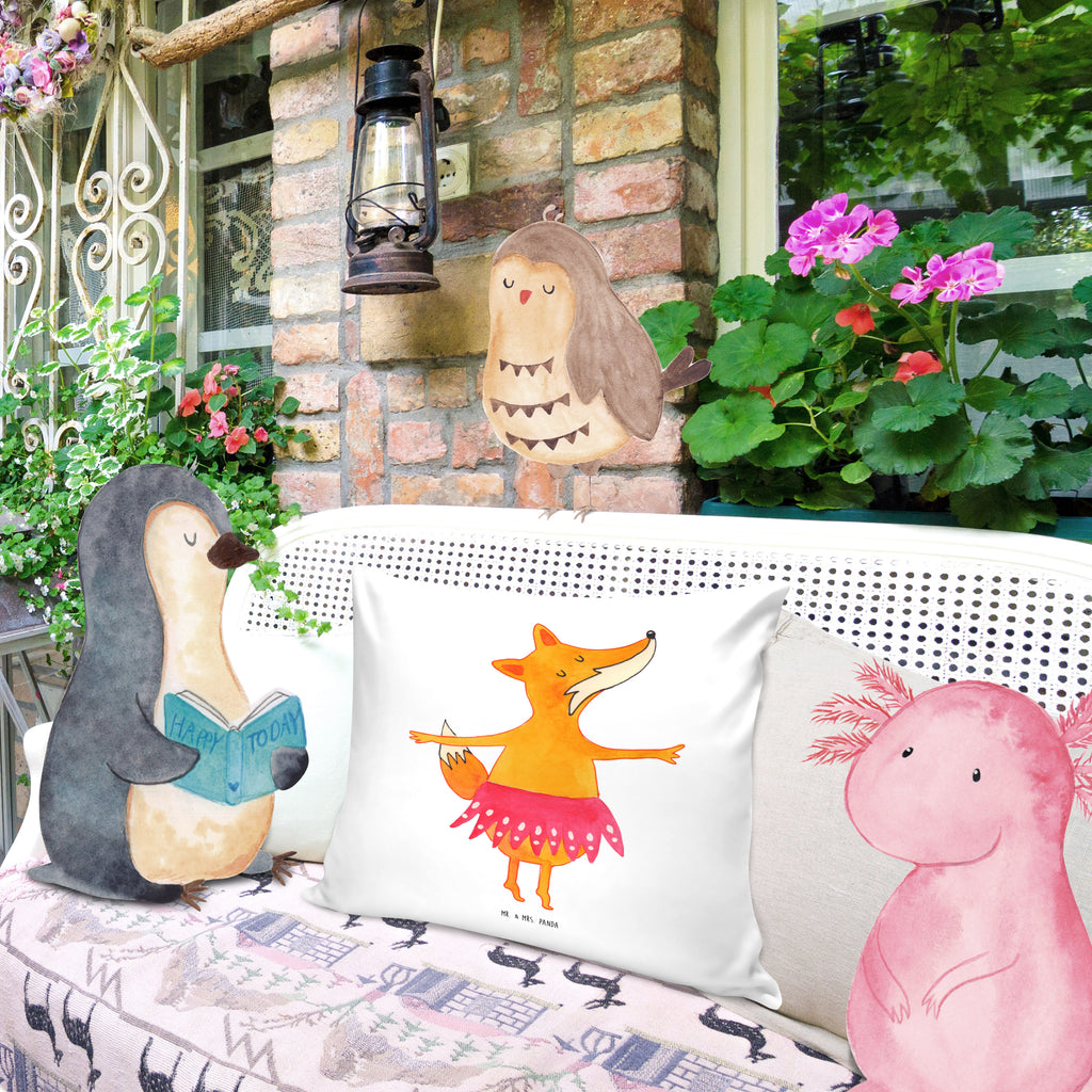 40x40 Kissen Fuchs Ballerina Kissenhülle, Kopfkissen, Sofakissen, Dekokissen, Motivkissen, Fuchs, Fuchs Spruch, Füchse, Füchsin, Ballerina, Ballett, Tänzerin, Tanzen, Party, Einladung, Geburtstag