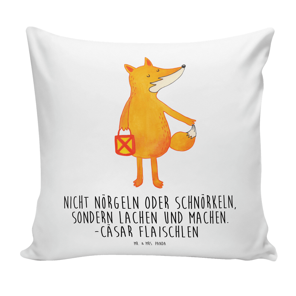 40x40 Kissen Fuchs Laterne Kissenhülle, Kopfkissen, Sofakissen, Dekokissen, Motivkissen, Fuchs, Füchse, Spruch trösten, Liebeskummer Spruch, Laterne, Sankt Martin, Laternenumzug, Aufmuntern, Cäsar Otto Hugo Flaischlen