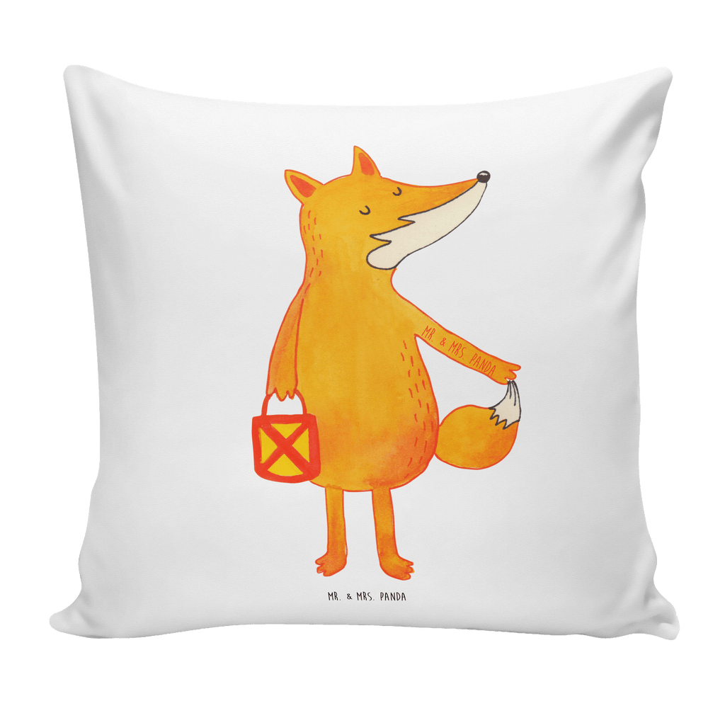 40x40 Kissen Fuchs Laterne Kissenhülle, Kopfkissen, Sofakissen, Dekokissen, Motivkissen, Fuchs, Füchse, Spruch trösten, Liebeskummer Spruch, Laterne, Sankt Martin, Laternenumzug, Aufmuntern, Cäsar Otto Hugo Flaischlen