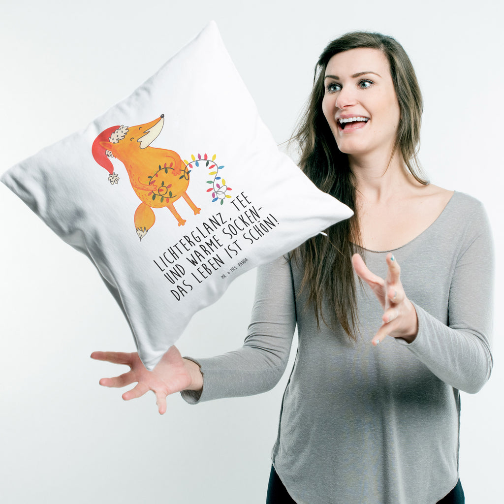40x40 Kissen Fuchs Weihnachten Kissenhülle, Kopfkissen, Sofakissen, Dekokissen, Motivkissen, Winter, Weihnachten, Weihnachtsdeko, Nikolaus, Advent, Heiligabend, Wintermotiv, Fuchs, Füchse, Spruch schön, Geschenk Weihnachten, Weihnachtsmann, Weihnachtszeit