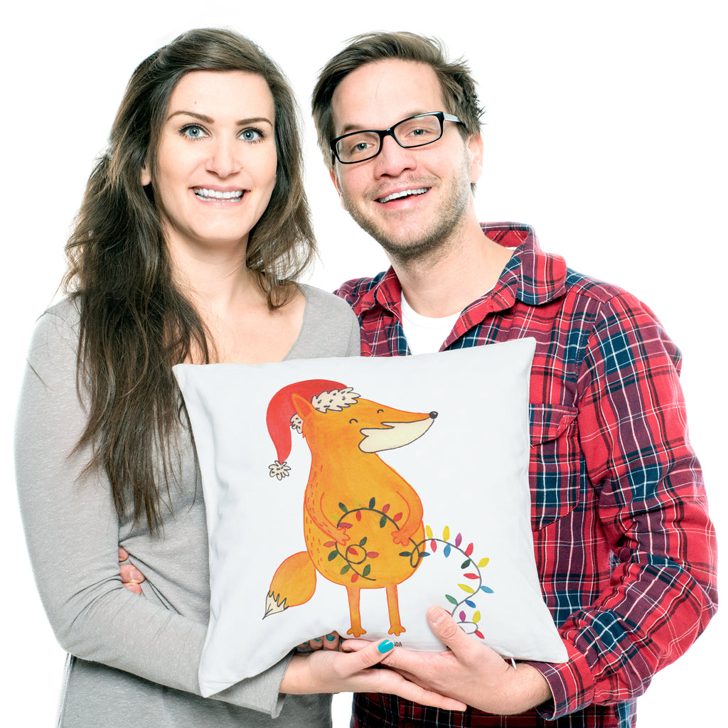 40x40 Kissen Fuchs Weihnachten Kissenhülle, Kopfkissen, Sofakissen, Dekokissen, Motivkissen, Winter, Weihnachten, Weihnachtsdeko, Nikolaus, Advent, Heiligabend, Wintermotiv, Fuchs, Füchse, Spruch schön, Geschenk Weihnachten, Weihnachtsmann, Weihnachtszeit