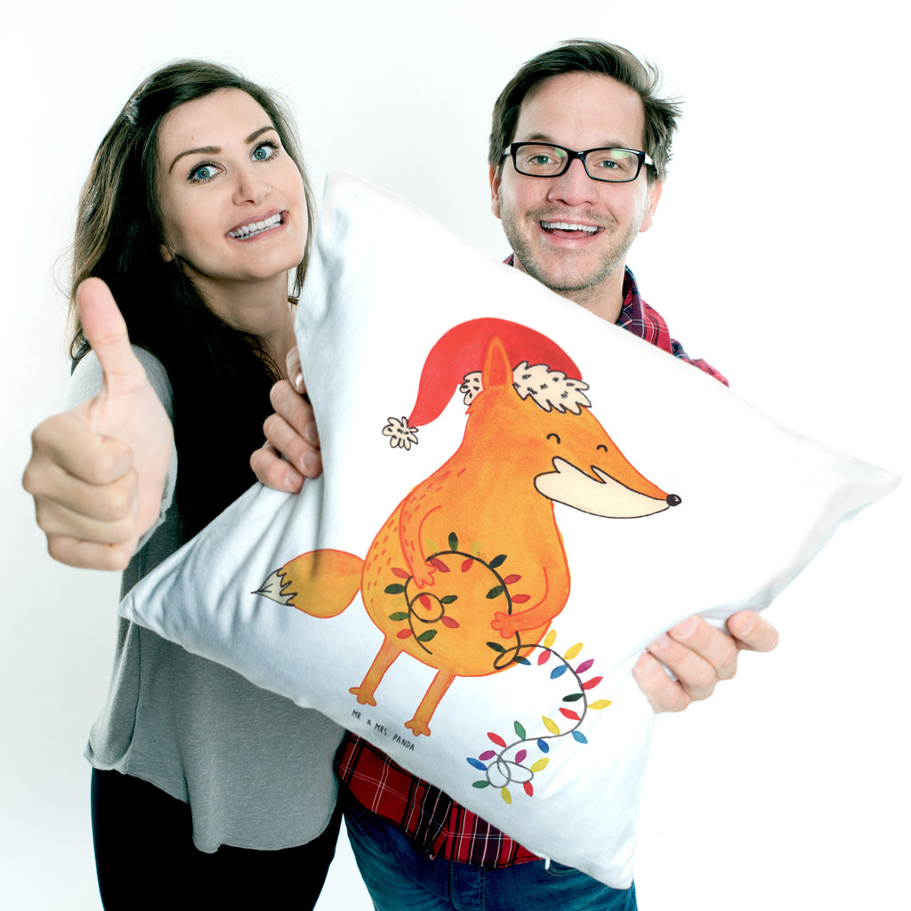40x40 Kissen Fuchs Weihnachten Kissenhülle, Kopfkissen, Sofakissen, Dekokissen, Motivkissen, Winter, Weihnachten, Weihnachtsdeko, Nikolaus, Advent, Heiligabend, Wintermotiv, Fuchs, Füchse, Spruch schön, Geschenk Weihnachten, Weihnachtsmann, Weihnachtszeit