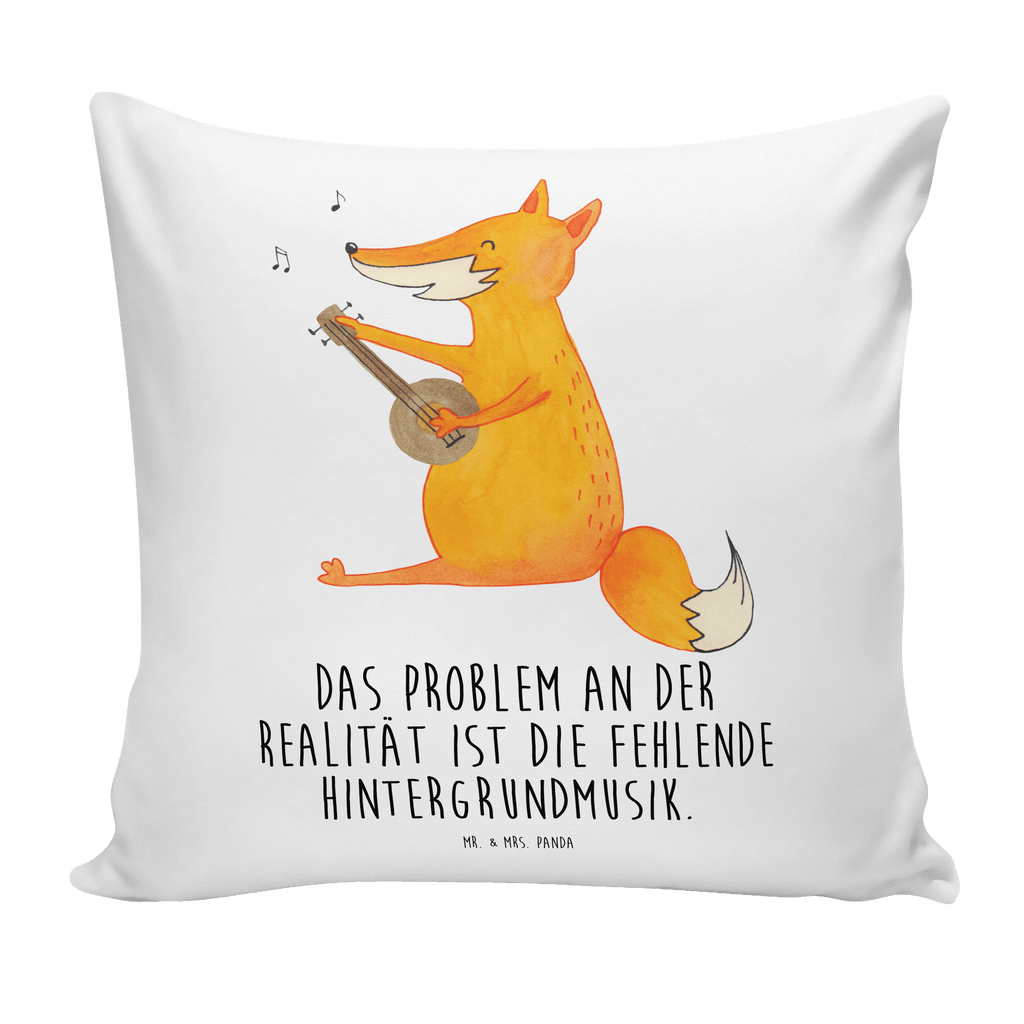 40x40 Kissen Fuchs Gitarre Kissenhülle, Kopfkissen, Sofakissen, Dekokissen, Motivkissen, Fuchs, Füchse, Geschenk Musiker, Musik Spruch, Musikerin, Sänger, Sängerin, Gitarre