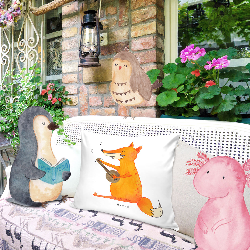 40x40 Kissen Fuchs Gitarre Kissenhülle, Kopfkissen, Sofakissen, Dekokissen, Motivkissen, Fuchs, Füchse, Geschenk Musiker, Musik Spruch, Musikerin, Sänger, Sängerin, Gitarre