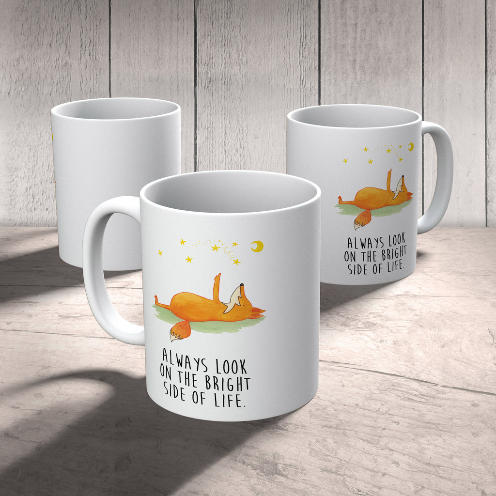 Tasse Fuchs Sterne Fuchs, Füchse, tröstende Worte, Spruch positiv, Spruch schön, Romantik, Always Look on the Bright Side of Life Becher, Kaffeetasse, Kaffeebecher, Tee, Frühstück, Büro  Fuchs