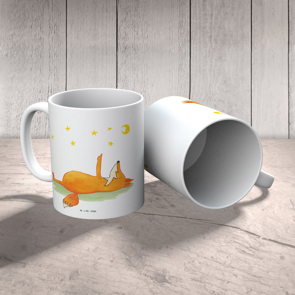 Tasse Fuchs Sterne Fuchs, Füchse, tröstende Worte, Spruch positiv, Spruch schön, Romantik, Always Look on the Bright Side of Life Becher, Kaffeetasse, Kaffeebecher, Tee, Frühstück, Büro  Fuchs