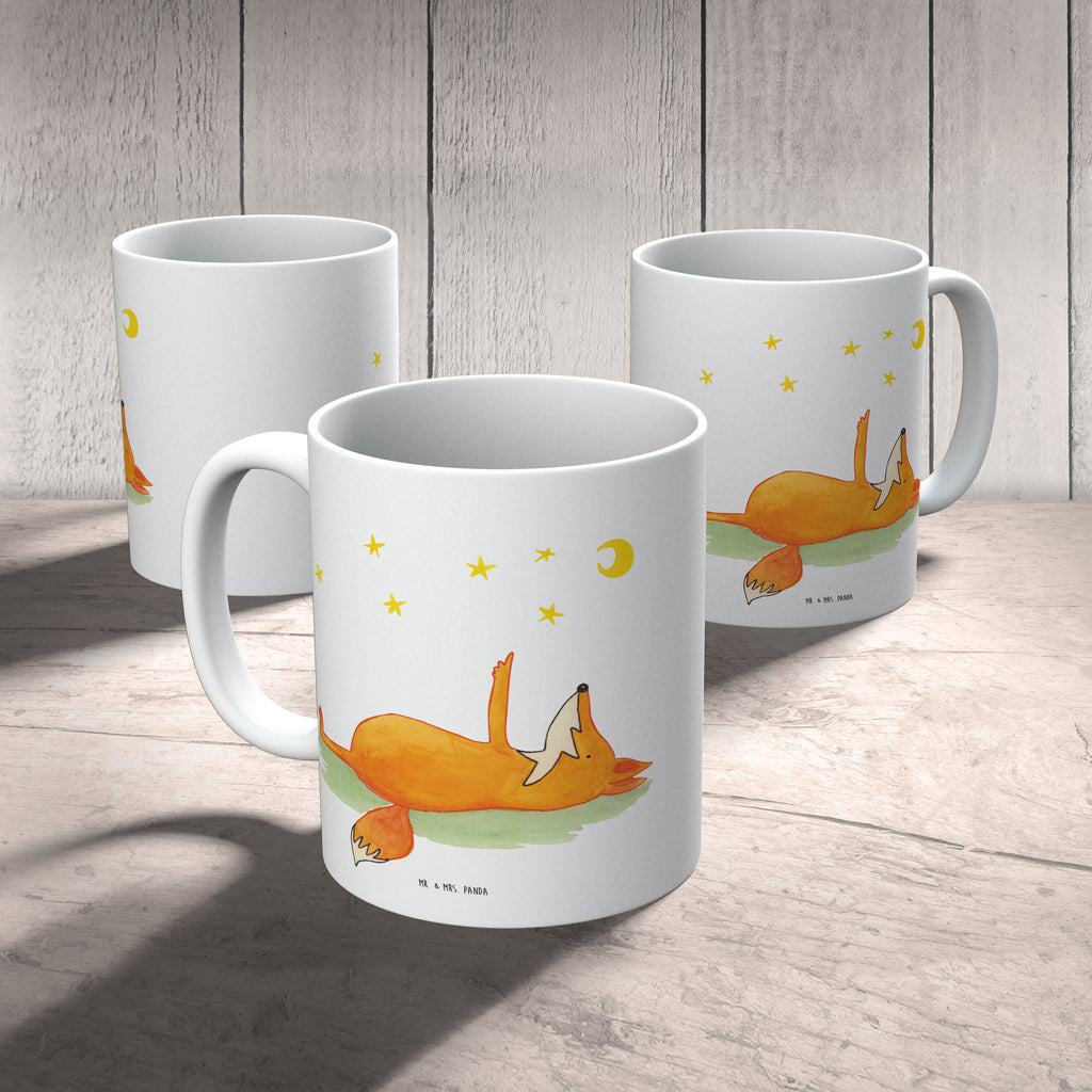 Tasse Fuchs Sterne Fuchs, Füchse, tröstende Worte, Spruch positiv, Spruch schön, Romantik, Always Look on the Bright Side of Life Becher, Kaffeetasse, Kaffeebecher, Tee, Frühstück, Büro  Fuchs