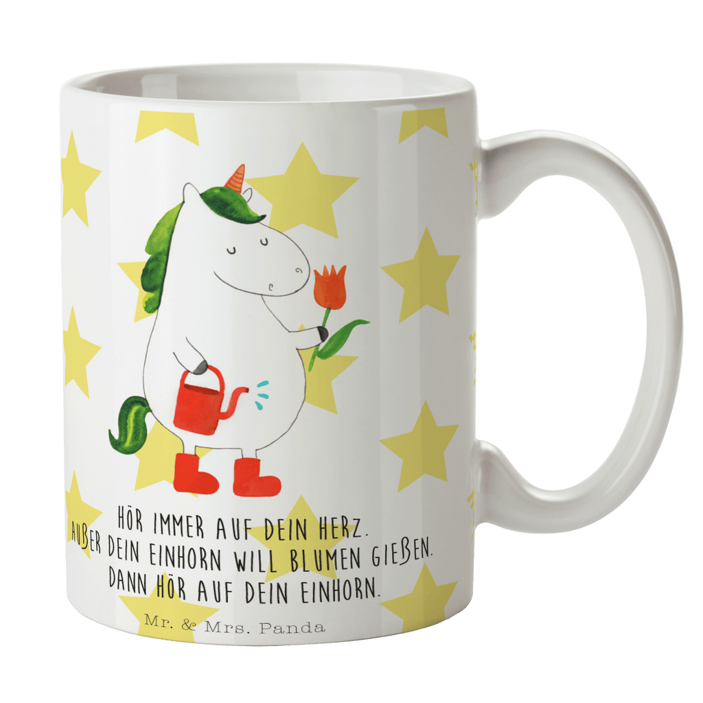Tasse Einhorn Gärtner Einhorn, Einhörner, Unicorn, Luftballon, Gießkanne, Giesskanne, Lebenslust, Freude, Blume, Freundin, Garten, Stiefel Becher, Kaffeetasse, Kaffeebecher, Tee, Frühstück, Büro  Einhorn, Einhörner, Einhorn Deko, Pegasus, Unicorn