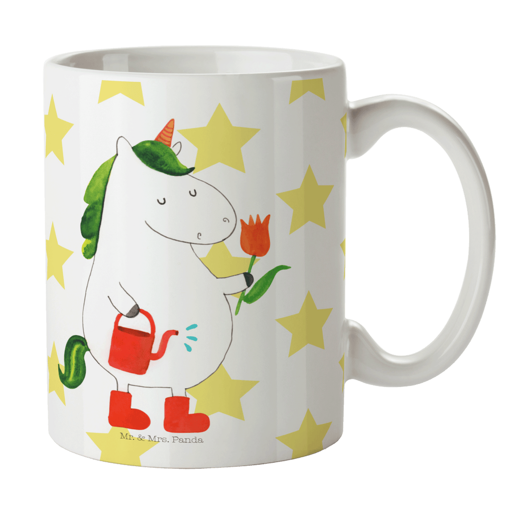Tasse Einhorn Gärtner Einhorn, Einhörner, Unicorn, Luftballon, Gießkanne, Giesskanne, Lebenslust, Freude, Blume, Freundin, Garten, Stiefel Becher, Kaffeetasse, Kaffeebecher, Tee, Frühstück, Büro  Einhorn, Einhörner, Einhorn Deko, Pegasus, Unicorn