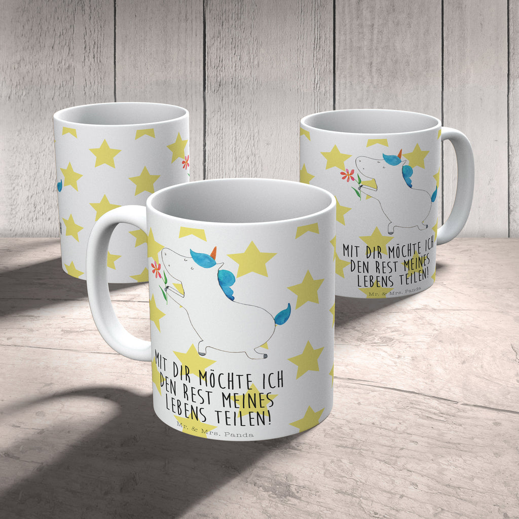 Tasse Einhorn Blume Einhorn, Einhörner, Unicorn, Liebe, Liebesbeweis, Antrag, Heiratsantrag, Verlobung, Ehepaar, Pärchen, Partner, Freund, Freundin, Ehe, heiraten Becher, Kaffeetasse, Kaffeebecher, Tee, Frühstück, Büro  Einhorn, Einhörner, Einhorn Deko, Pegasus, Unicorn