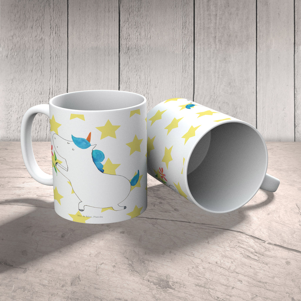 Tasse Einhorn Blume Einhorn, Einhörner, Unicorn, Liebe, Liebesbeweis, Antrag, Heiratsantrag, Verlobung, Ehepaar, Pärchen, Partner, Freund, Freundin, Ehe, heiraten Becher, Kaffeetasse, Kaffeebecher, Tee, Frühstück, Büro  Einhorn, Einhörner, Einhorn Deko, Pegasus, Unicorn