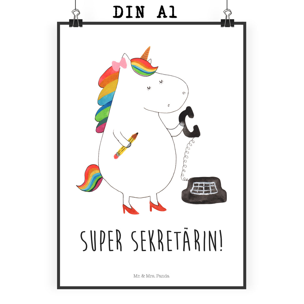 Poster Einhorn Sekretärin Poster, Wandposter, Bild, Wanddeko, Küchenposter, Kinderposter, Wanddeko Bild, Raumdekoration, Wanddekoration, Handgemaltes Poster, Mr. & Mrs. Panda Poster, Designposter, Kunstdruck, Posterdruck, Einhorn, Einhörner, Einhorn Deko, Pegasus, Unicorn, Sekretärin, Büro, Rechtsanwältin, Rechtsanwaltsgehilfin, Steuerbüro, Steuerkanzlei, Bürokraft, Bürohilfe