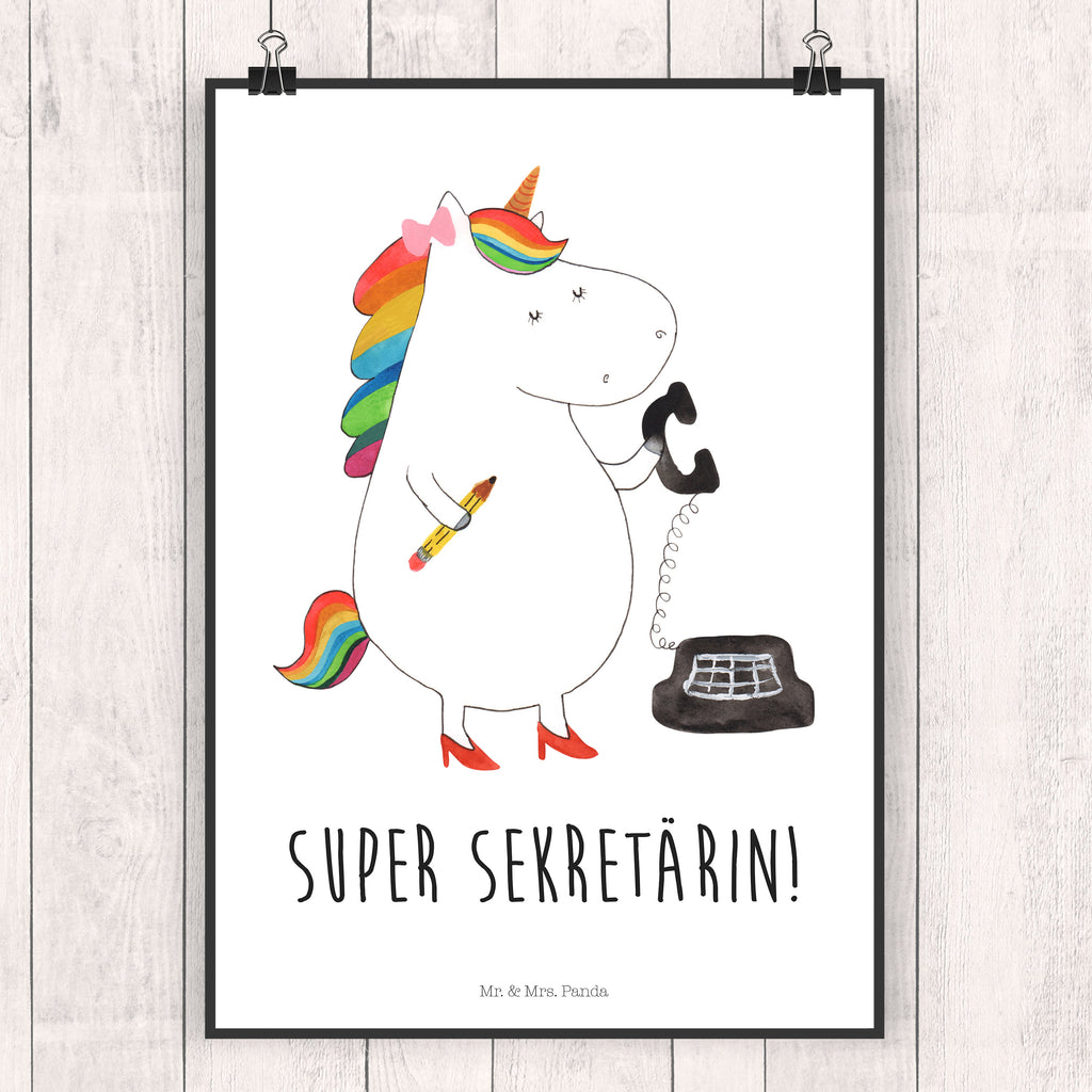 Poster Einhorn Sekretärin Poster, Wandposter, Bild, Wanddeko, Küchenposter, Kinderposter, Wanddeko Bild, Raumdekoration, Wanddekoration, Handgemaltes Poster, Mr. & Mrs. Panda Poster, Designposter, Kunstdruck, Posterdruck, Einhorn, Einhörner, Einhorn Deko, Pegasus, Unicorn, Sekretärin, Büro, Rechtsanwältin, Rechtsanwaltsgehilfin, Steuerbüro, Steuerkanzlei, Bürokraft, Bürohilfe