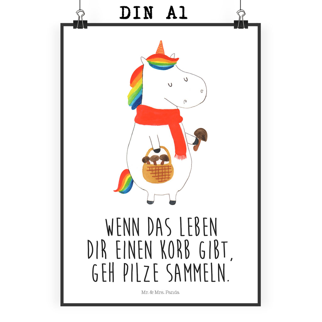 Poster Einhorn Pilz Poster, Wandposter, Bild, Wanddeko, Küchenposter, Kinderposter, Wanddeko Bild, Raumdekoration, Wanddekoration, Handgemaltes Poster, Mr. & Mrs. Panda Poster, Designposter, Kunstdruck, Posterdruck, Einhorn, Einhörner, Einhorn Deko, Pegasus, Unicorn, Pilze, Pilzsammler, Motivation, Spruch, Liebeskummer