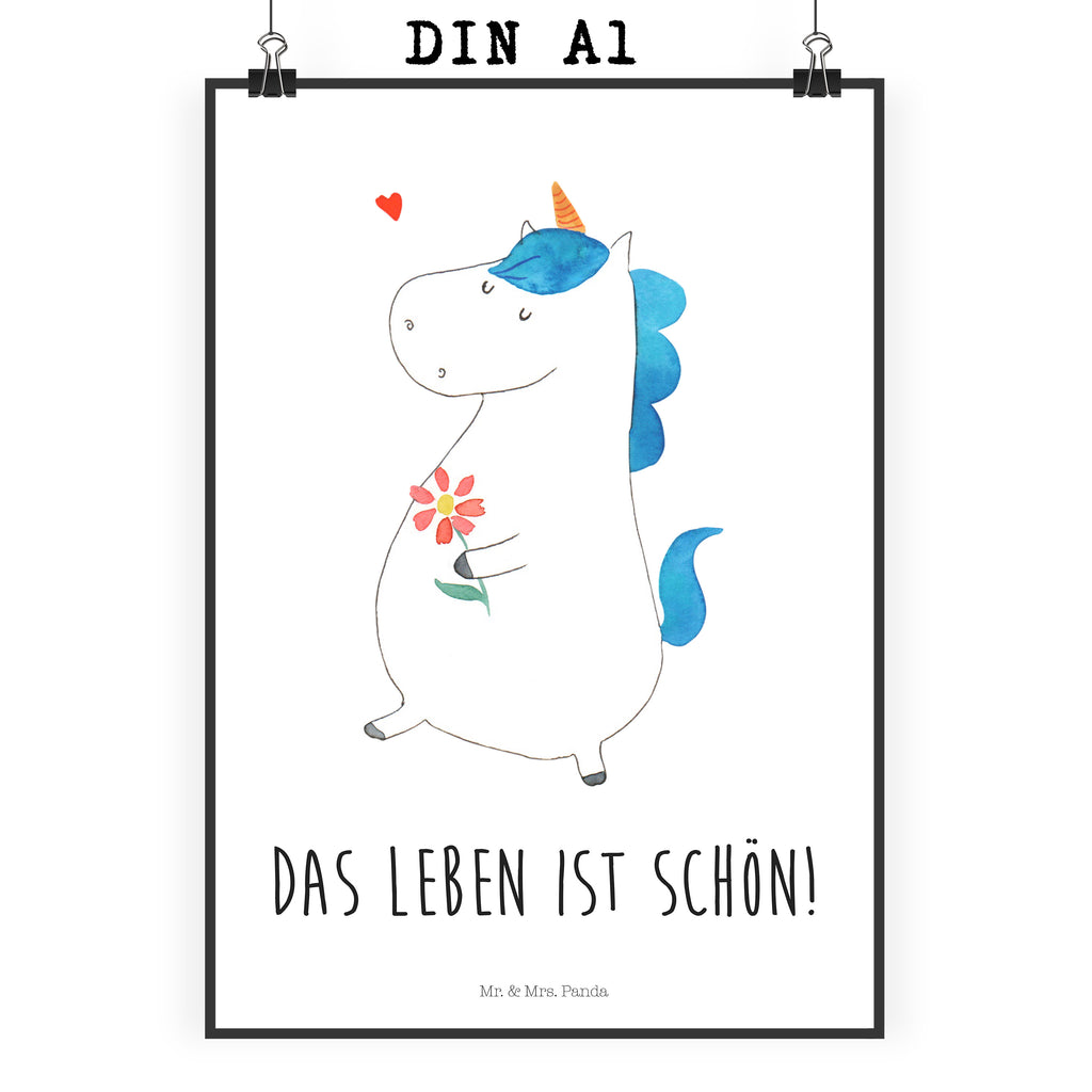Poster Einhorn Spaziergang Poster, Wandposter, Bild, Wanddeko, Küchenposter, Kinderposter, Wanddeko Bild, Raumdekoration, Wanddekoration, Handgemaltes Poster, Mr. & Mrs. Panda Poster, Designposter, Kunstdruck, Posterdruck, Einhorn, Einhörner, Einhorn Deko, Pegasus, Unicorn, Glitzer, Blumen, Spaziergang, Motivation, Gute Laune, Freude, Freundin, Mutter, Schwester