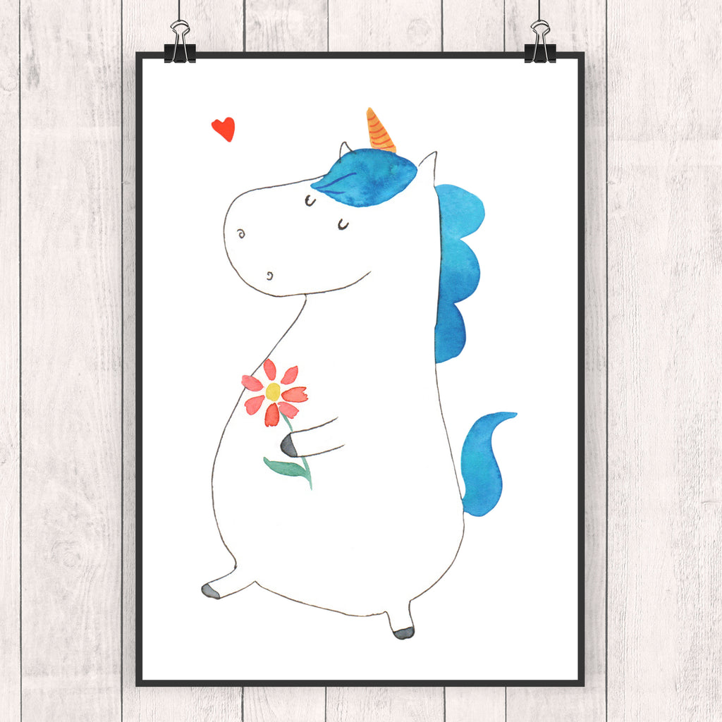 Poster Einhorn Spaziergang Poster, Wandposter, Bild, Wanddeko, Küchenposter, Kinderposter, Wanddeko Bild, Raumdekoration, Wanddekoration, Handgemaltes Poster, Mr. & Mrs. Panda Poster, Designposter, Kunstdruck, Posterdruck, Einhorn, Einhörner, Einhorn Deko, Pegasus, Unicorn, Glitzer, Blumen, Spaziergang, Motivation, Gute Laune, Freude, Freundin, Mutter, Schwester