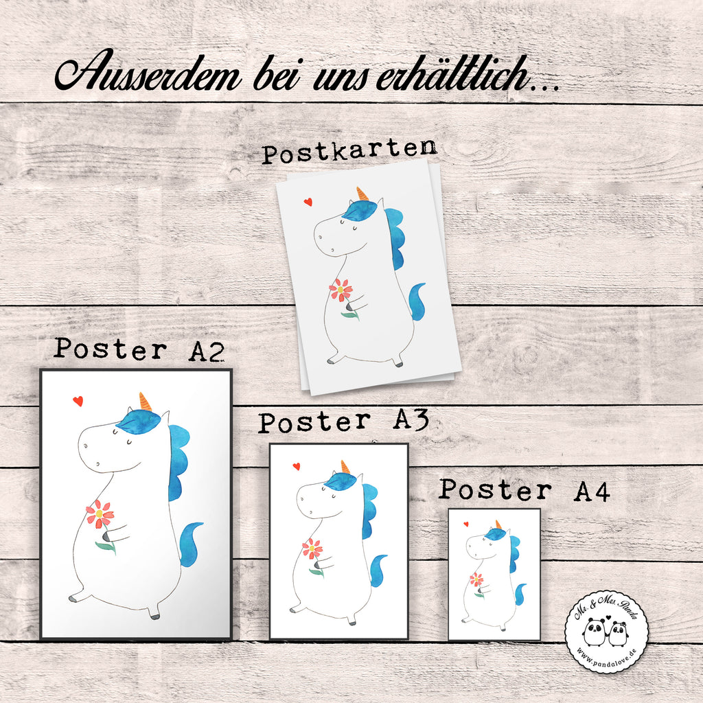 Poster Einhorn Spaziergang Poster, Wandposter, Bild, Wanddeko, Küchenposter, Kinderposter, Wanddeko Bild, Raumdekoration, Wanddekoration, Handgemaltes Poster, Mr. & Mrs. Panda Poster, Designposter, Kunstdruck, Posterdruck, Einhorn, Einhörner, Einhorn Deko, Pegasus, Unicorn, Glitzer, Blumen, Spaziergang, Motivation, Gute Laune, Freude, Freundin, Mutter, Schwester