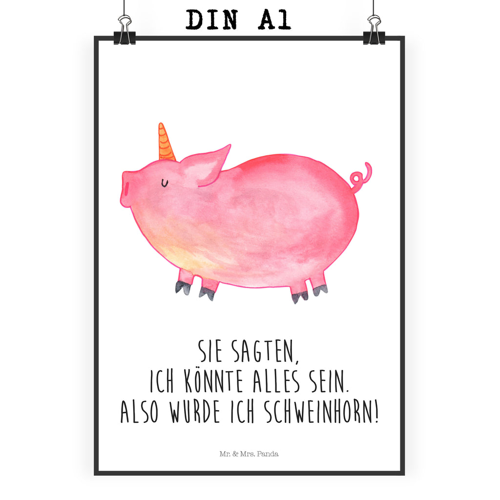 Poster Einhorn Schweinhorn Poster, Wandposter, Bild, Wanddeko, Küchenposter, Kinderposter, Wanddeko Bild, Raumdekoration, Wanddekoration, Handgemaltes Poster, Mr. & Mrs. Panda Poster, Designposter, Kunstdruck, Posterdruck, Einhorn, Einhörner, Einhorn Deko, Pegasus, Unicorn, Party, Spaß, Schwein, Schweinhorn, Bauer, witzig. lustig, Spruch, geschenk, Pig, Piggy, funny, english, englisch