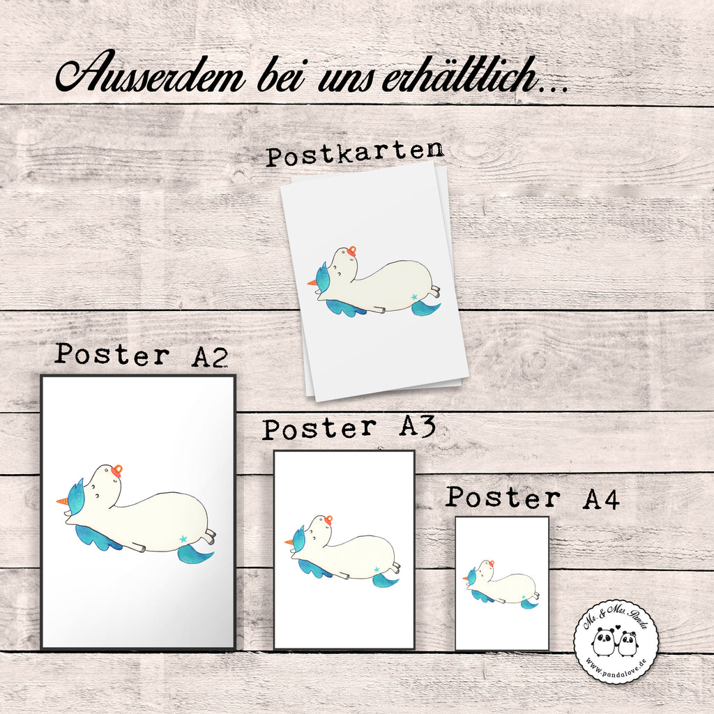 Poster Einhorn Schnullie Poster, Wandposter, Bild, Wanddeko, Küchenposter, Kinderposter, Wanddeko Bild, Raumdekoration, Wanddekoration, Handgemaltes Poster, Mr. & Mrs. Panda Poster, Designposter, Kunstdruck, Posterdruck, Einhorn, Einhörner, Einhorn Deko, Pegasus, Unicorn, Baby, Kleinkind, Geburt, Geburtstag, Säugling, Schnuller, Geschenk Geburt, Mutter, Mama