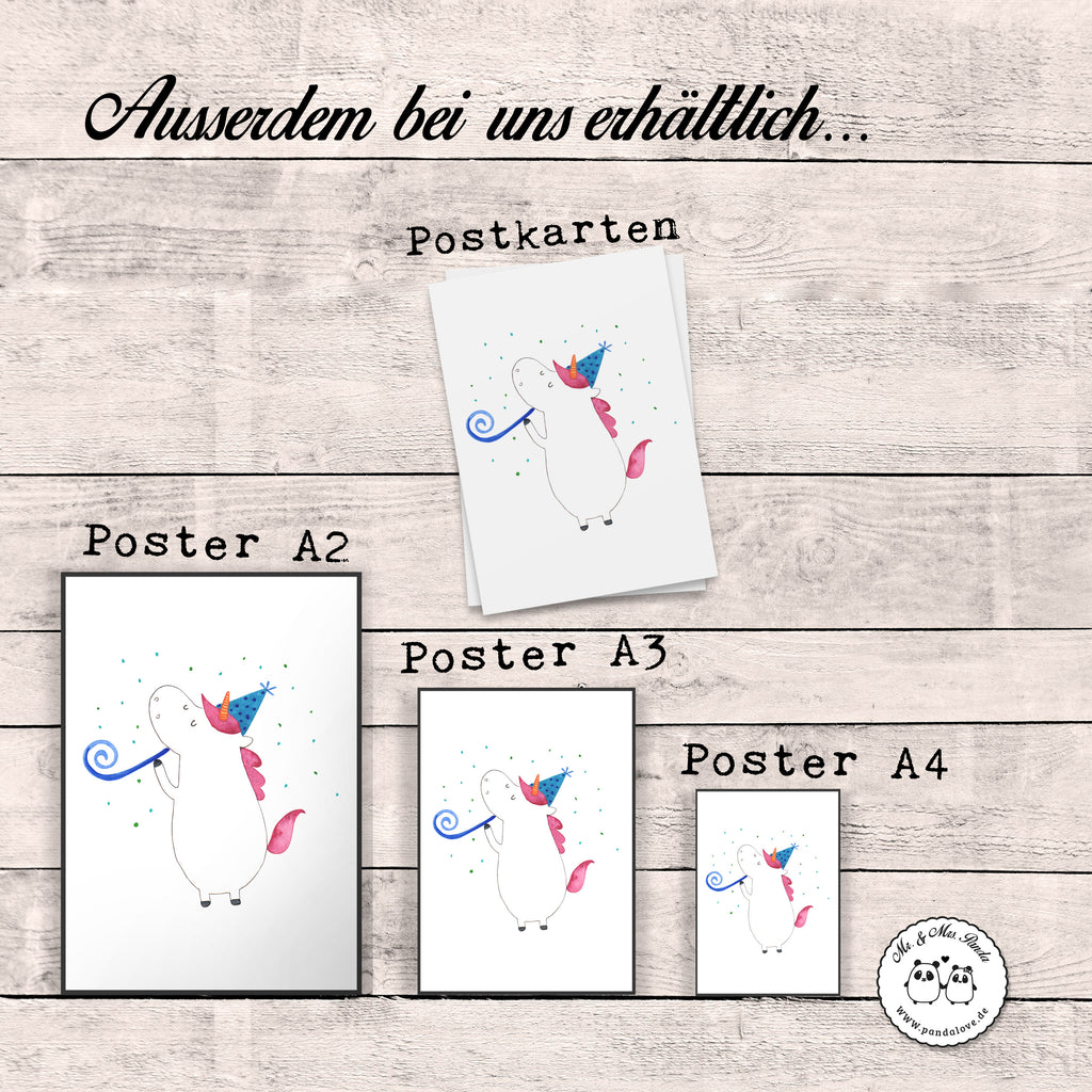 Poster Einhorn Party Poster, Wandposter, Bild, Wanddeko, Küchenposter, Kinderposter, Wanddeko Bild, Raumdekoration, Wanddekoration, Handgemaltes Poster, Mr. & Mrs. Panda Poster, Designposter, Kunstdruck, Posterdruck, Einhorn, Einhörner, Einhorn Deko, Pegasus, Unicorn, Glitzer, Konfetti, Party, Geburtstag, Feier, Fest, Alkohol, Disco, Club