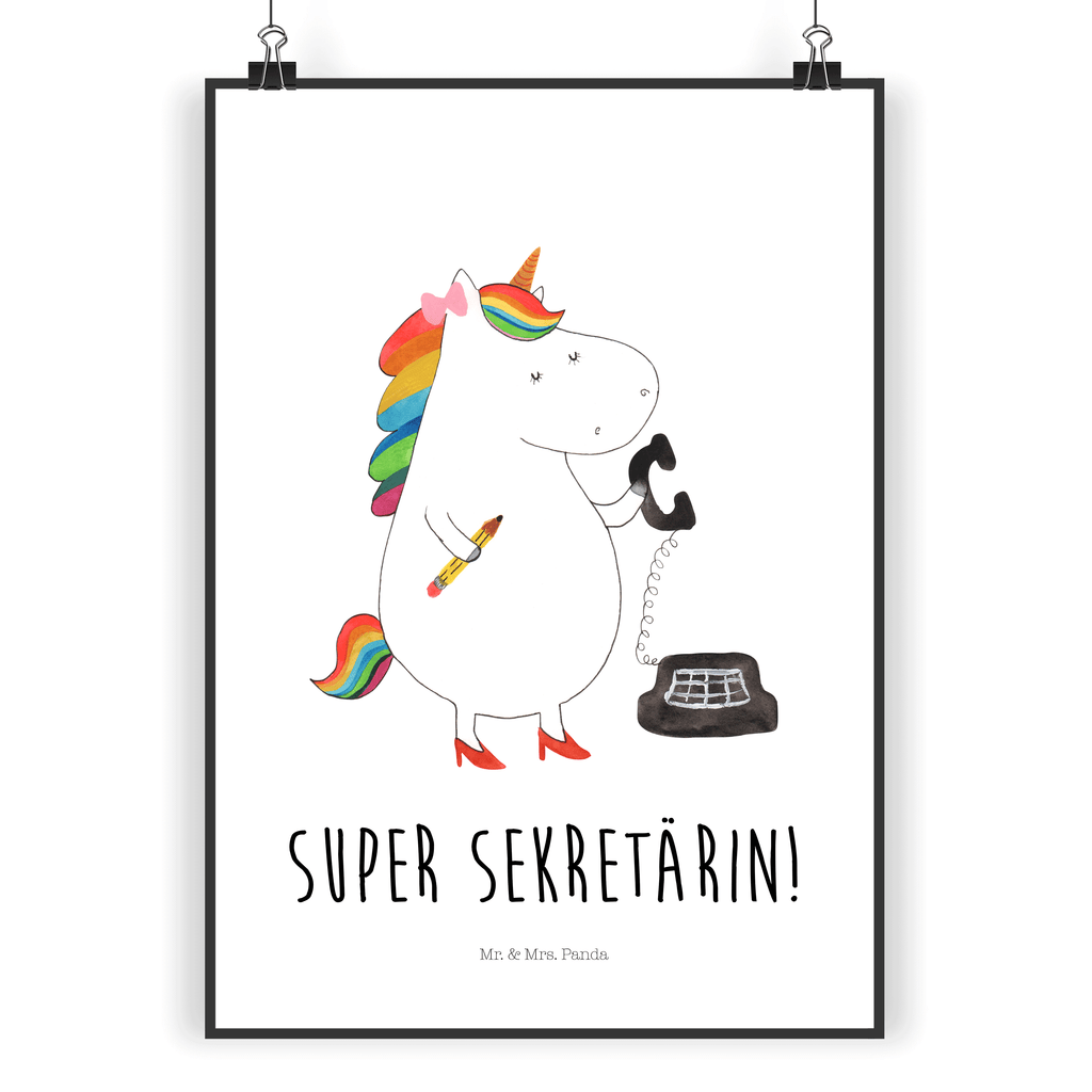 Poster Einhorn Sekretärin Poster, Wandposter, Bild, Wanddeko, Küchenposter, Kinderposter, Wanddeko Bild, Raumdekoration, Wanddekoration, Handgemaltes Poster, Mr. & Mrs. Panda Poster, Designposter, Kunstdruck, Posterdruck, Einhorn, Einhörner, Einhorn Deko, Pegasus, Unicorn, Sekretärin, Büro, Rechtsanwältin, Rechtsanwaltsgehilfin, Steuerbüro, Steuerkanzlei, Bürokraft, Bürohilfe