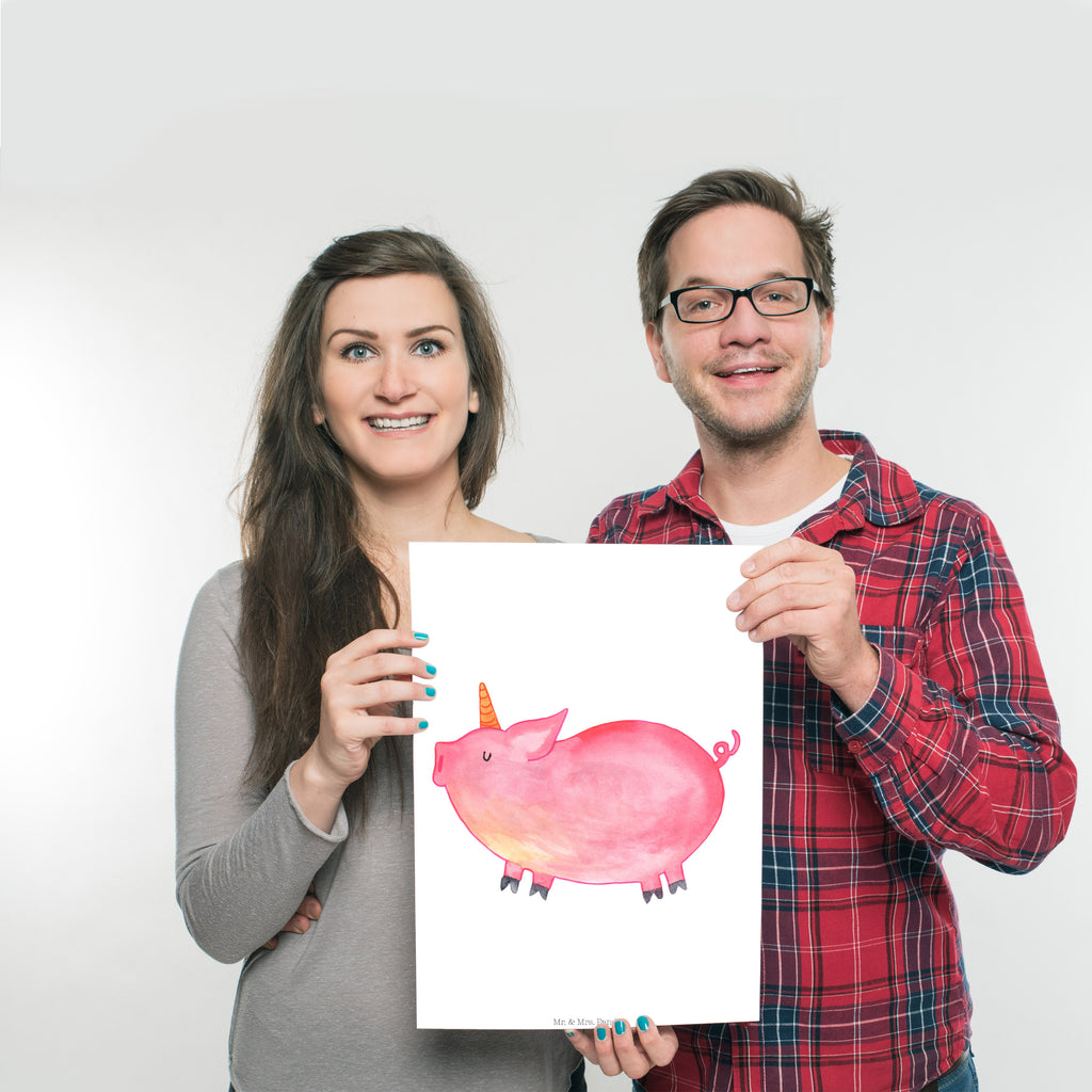 Poster Einhorn Schweinhorn Poster, Wandposter, Bild, Wanddeko, Küchenposter, Kinderposter, Wanddeko Bild, Raumdekoration, Wanddekoration, Handgemaltes Poster, Mr. & Mrs. Panda Poster, Designposter, Kunstdruck, Posterdruck, Einhorn, Einhörner, Einhorn Deko, Pegasus, Unicorn, Party, Spaß, Schwein, Schweinhorn, Bauer, witzig. lustig, Spruch, geschenk, Pig, Piggy, funny, english, englisch
