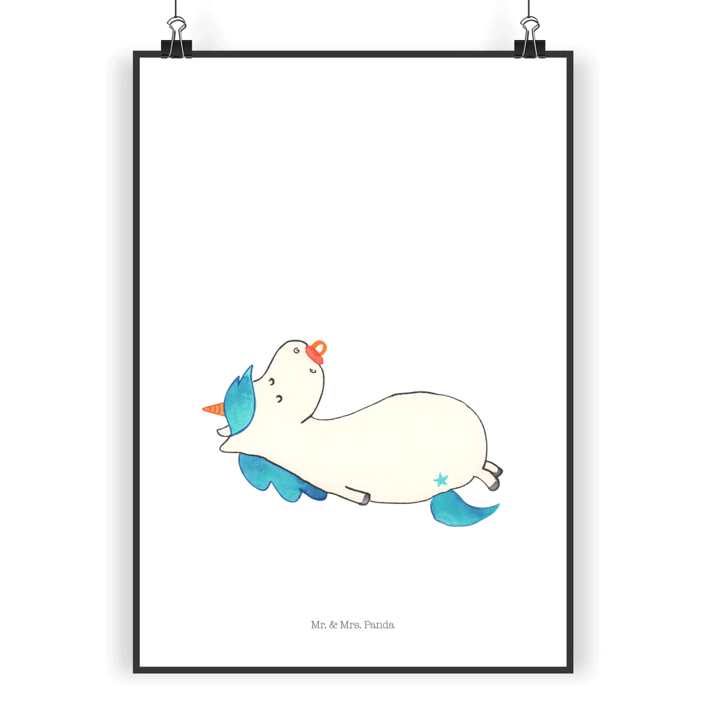 Poster Einhorn Schnullie Poster, Wandposter, Bild, Wanddeko, Küchenposter, Kinderposter, Wanddeko Bild, Raumdekoration, Wanddekoration, Handgemaltes Poster, Mr. & Mrs. Panda Poster, Designposter, Kunstdruck, Posterdruck, Einhorn, Einhörner, Einhorn Deko, Pegasus, Unicorn, Baby, Kleinkind, Geburt, Geburtstag, Säugling, Schnuller, Geschenk Geburt, Mutter, Mama