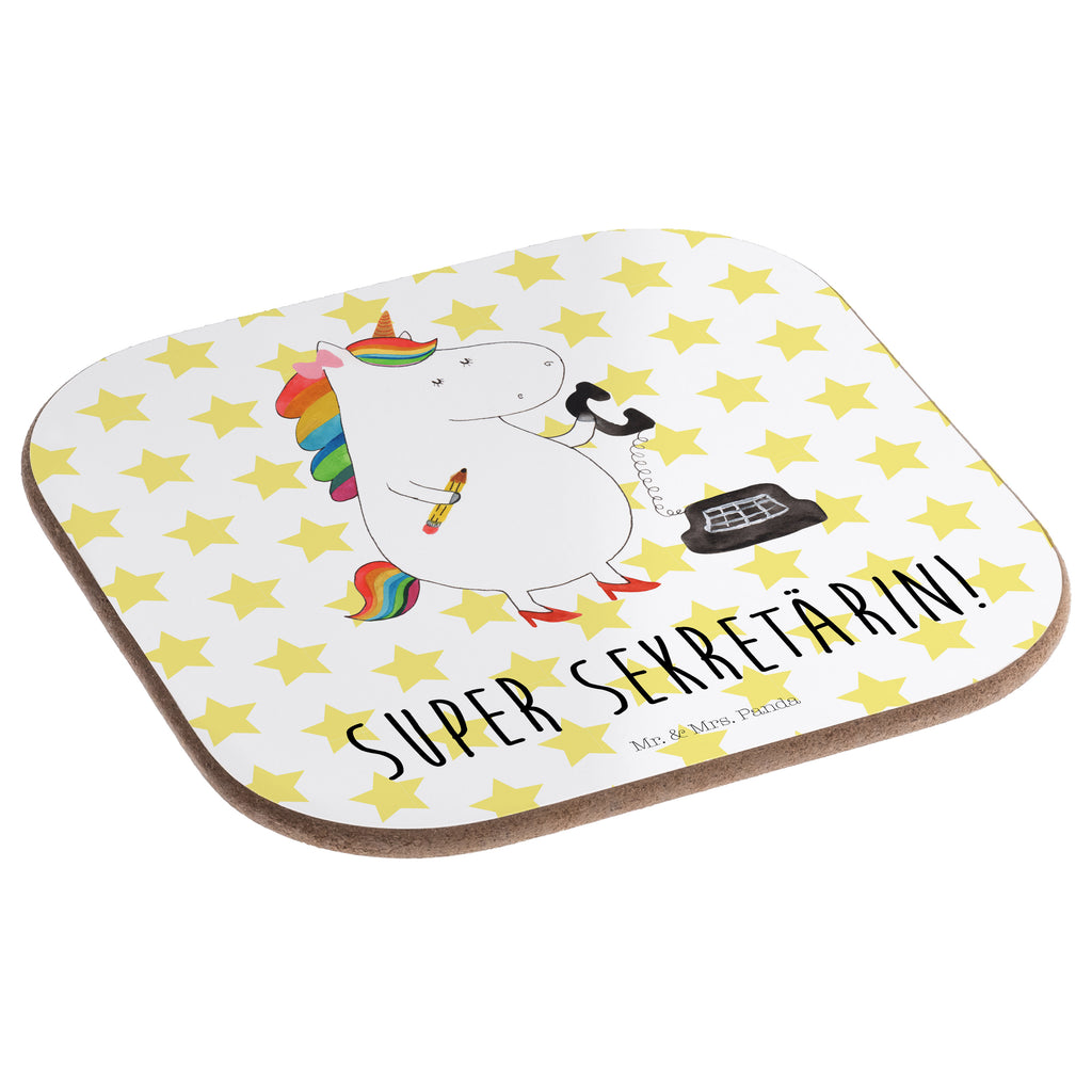 Quadratische Untersetzer Einhorn Sekretärin Bierdeckel, Glasuntersetzer, Untersetzer Gläser, Getränkeuntersetzer, Einhorn, Einhörner, Einhorn Deko, Pegasus, Unicorn, Sekretärin, Büro, Rechtsanwältin, Rechtsanwaltsgehilfin, Steuerbüro, Steuerkanzlei, Bürokraft, Bürohilfe