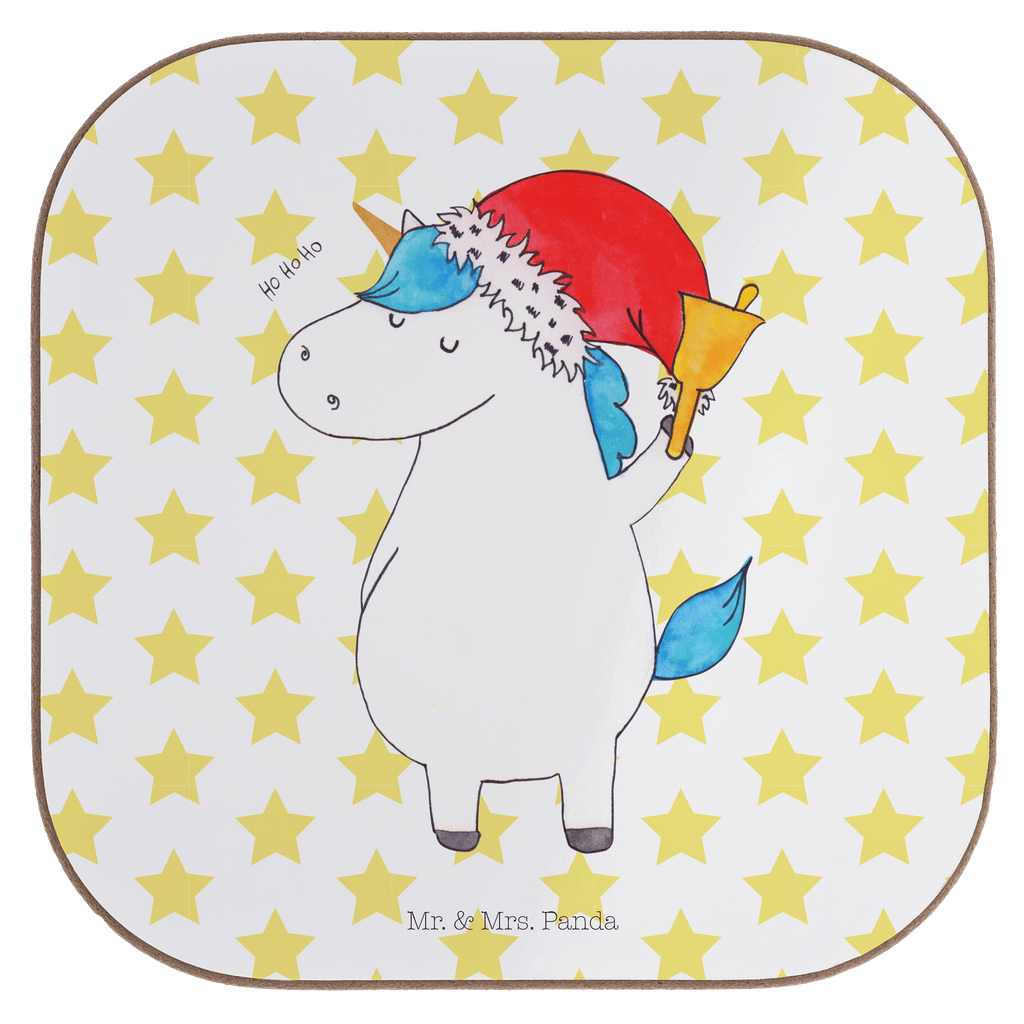 Quadratische Untersetzer Einhorn Weihnachtsmann Bierdeckel, Glasuntersetzer, Untersetzer Gläser, Getränkeuntersetzer, Einhorn, Einhörner, Einhorn Deko, Pegasus, Unicorn, Gin, Schokolade, Schoki, Weihnachten, Weihnachtsmann, Nikolaus, Wunschzettel, Wunschliste, Feenstaub