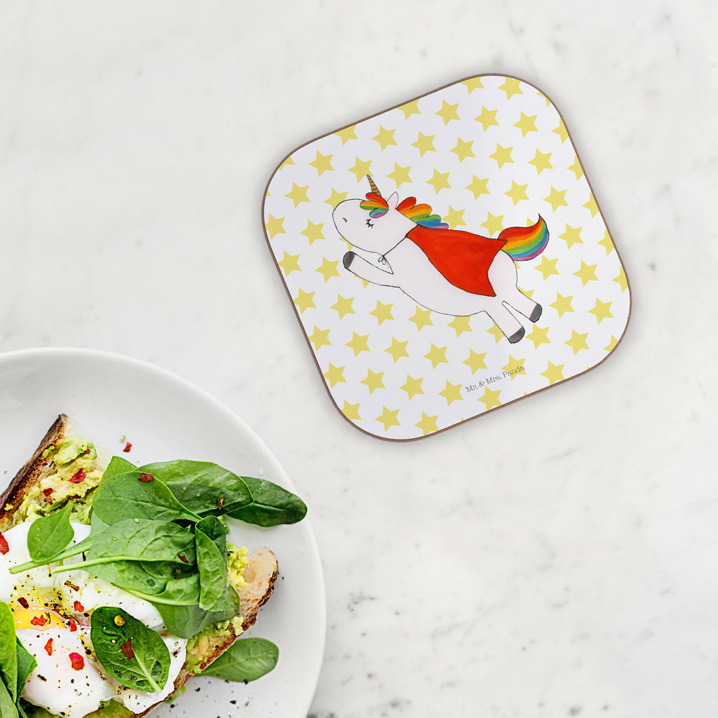 Quadratische Untersetzer Einhorn Super Bierdeckel, Glasuntersetzer, Untersetzer Gläser, Getränkeuntersetzer, Einhorn, Einhörner, Einhorn Deko, Pegasus, Unicorn, Traummann, Superheld, Held, Freundin, Geschenk, Girl, Mädchen