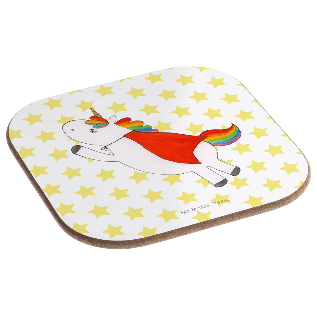 Quadratische Untersetzer Einhorn Super Bierdeckel, Glasuntersetzer, Untersetzer Gläser, Getränkeuntersetzer, Einhorn, Einhörner, Einhorn Deko, Pegasus, Unicorn, Traummann, Superheld, Held, Freundin, Geschenk, Girl, Mädchen