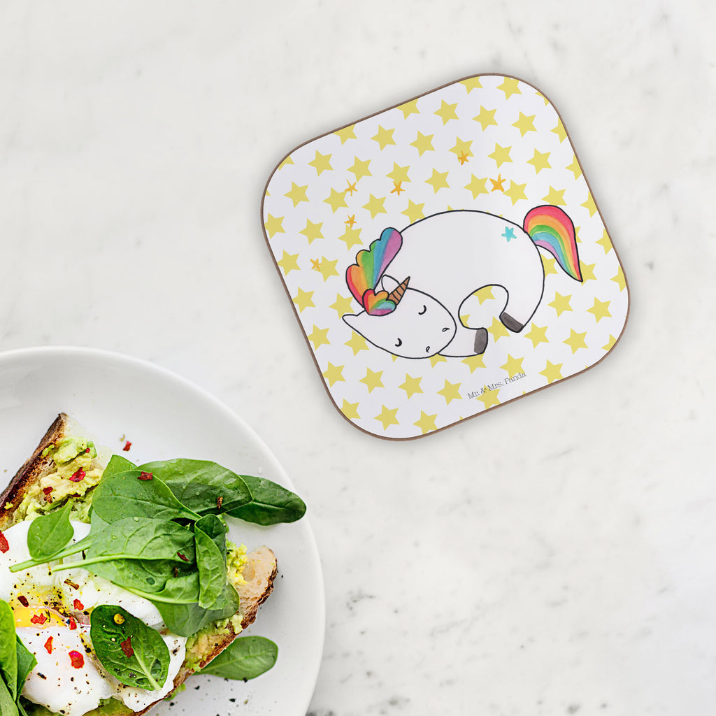 Quadratische Untersetzer Einhorn Nacht Bierdeckel, Glasuntersetzer, Untersetzer Gläser, Getränkeuntersetzer, Einhorn, Einhörner, Einhorn Deko, Pegasus, Unicorn, Träume, Traum, unicorn, Realität, Menschen, Geschenk, Ruhe, Freundin