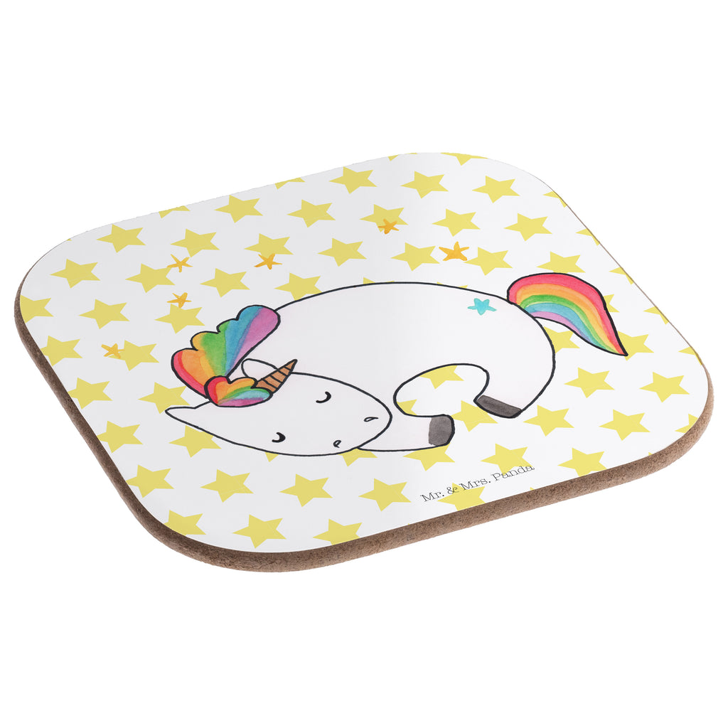 Quadratische Untersetzer Einhorn Nacht Bierdeckel, Glasuntersetzer, Untersetzer Gläser, Getränkeuntersetzer, Einhorn, Einhörner, Einhorn Deko, Pegasus, Unicorn, Träume, Traum, unicorn, Realität, Menschen, Geschenk, Ruhe, Freundin