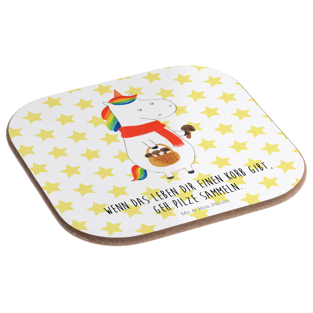 Quadratische Untersetzer Einhorn Pilz Bierdeckel, Glasuntersetzer, Untersetzer Gläser, Getränkeuntersetzer, Einhorn, Einhörner, Einhorn Deko, Pegasus, Unicorn, Pilze, Pilzsammler, Motivation, Spruch, Liebeskummer