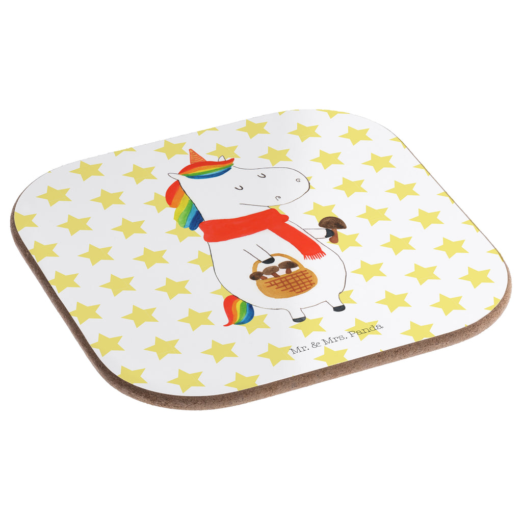 Quadratische Untersetzer Einhorn Pilz Bierdeckel, Glasuntersetzer, Untersetzer Gläser, Getränkeuntersetzer, Einhorn, Einhörner, Einhorn Deko, Pegasus, Unicorn, Pilze, Pilzsammler, Motivation, Spruch, Liebeskummer