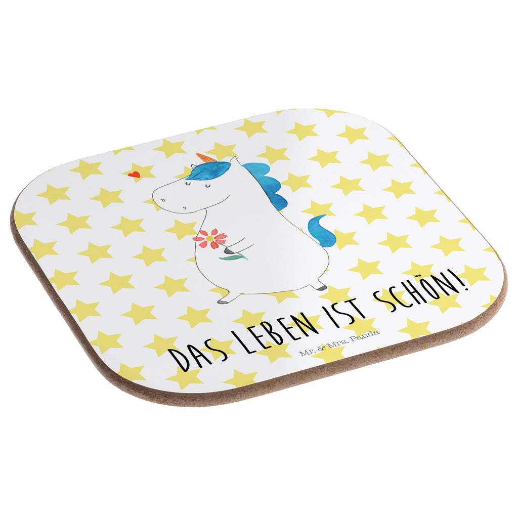 Quadratische Untersetzer Einhorn Spaziergang Bierdeckel, Glasuntersetzer, Untersetzer Gläser, Getränkeuntersetzer, Einhorn, Einhörner, Einhorn Deko, Pegasus, Unicorn, Glitzer, Blumen, Spaziergang, Motivation, Gute Laune, Freude, Freundin, Mutter, Schwester