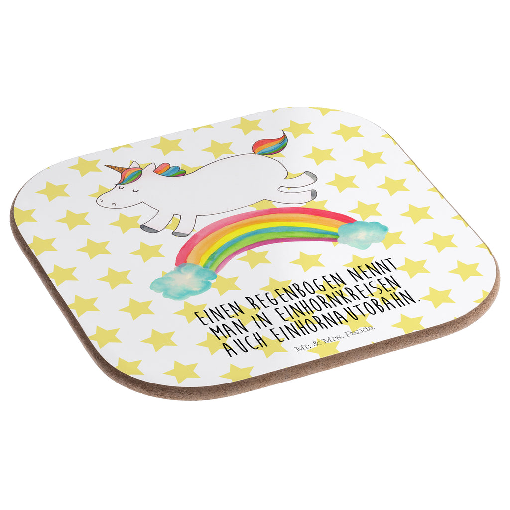 Quadratische Untersetzer Einhorn Regenbogen Bierdeckel, Glasuntersetzer, Untersetzer Gläser, Getränkeuntersetzer, Einhorn, Einhörner, Einhorn Deko, Pegasus, Unicorn, Regenbogen, Glitzer, Einhornpower, Erwachsenwerden, Einhornautobahn