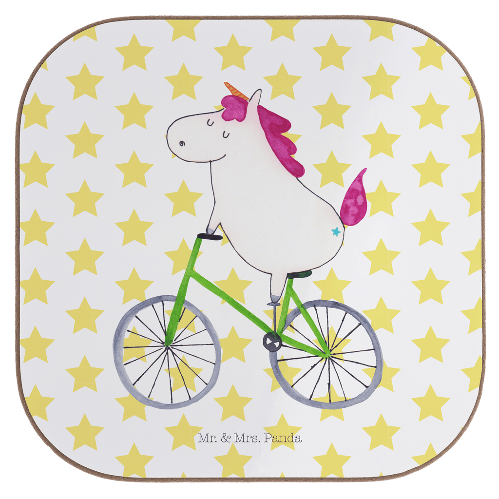 Quadratische Untersetzer Einhorn Radfahrer Bierdeckel, Glasuntersetzer, Untersetzer Gläser, Getränkeuntersetzer, Einhorn, Einhörner, Einhorn Deko, Pegasus, Unicorn, Radfahren, Radfahrer, Rad, Bike, Feenstaub, Konfetti, Luxusproblem, Kummer, Liebeskummer