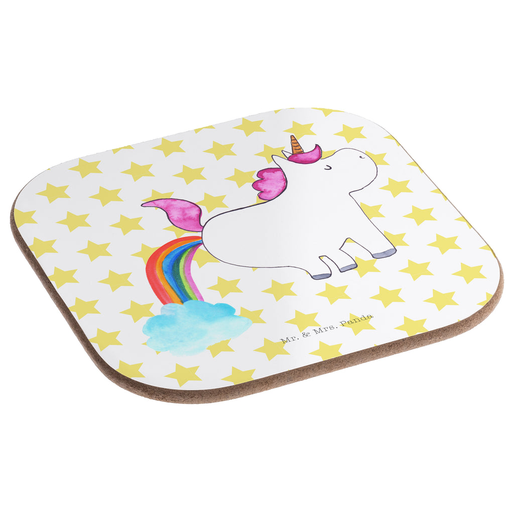 Quadratische Untersetzer Einhorn Pupsend Bierdeckel, Glasuntersetzer, Untersetzer Gläser, Getränkeuntersetzer, Einhorn, Einhörner, Einhorn Deko, Pegasus, Unicorn, Pups, Regenbogen, Glitzer, Einhornpower, Erwachsenwerden, Spaß, lustig, Freundin