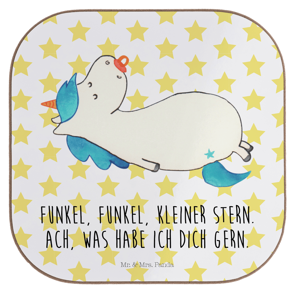 Quadratische Untersetzer Einhorn Schnullie Bierdeckel, Glasuntersetzer, Untersetzer Gläser, Getränkeuntersetzer, Einhorn, Einhörner, Einhorn Deko, Pegasus, Unicorn, Baby, Kleinkind, Geburt, Geburtstag, Säugling, Schnuller, Geschenk Geburt, Mutter, Mama