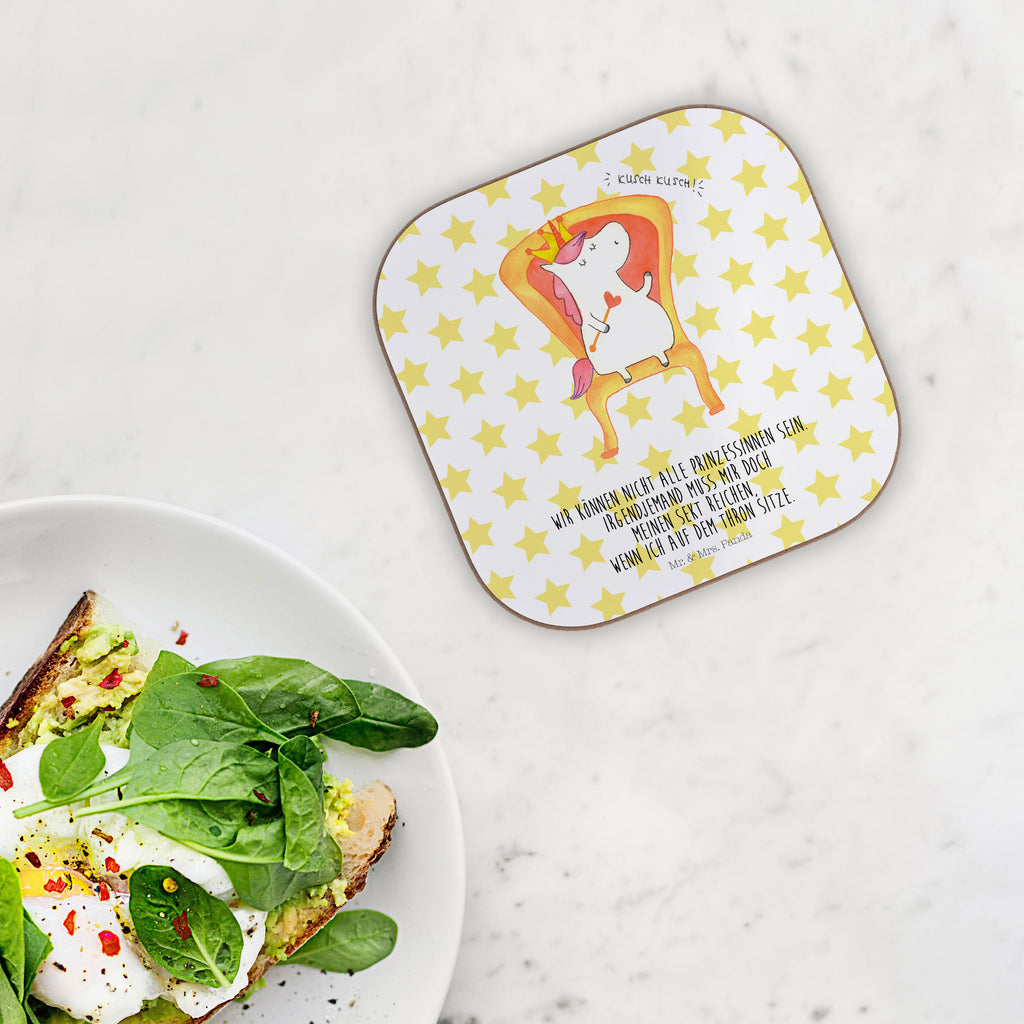 Quadratische Untersetzer Einhorn König Bierdeckel, Glasuntersetzer, Untersetzer Gläser, Getränkeuntersetzer, Einhorn, Einhörner, Einhorn Deko, Pegasus, Unicorn, König, Präsident, Bundeskanzler, Herrscher, Kaiser, Prinzessin, Krone