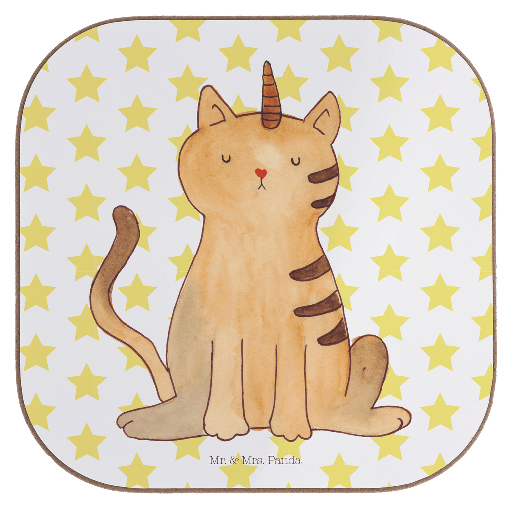 Quadratische Untersetzer Einhorn Katze Bierdeckel, Glasuntersetzer, Untersetzer Gläser, Getränkeuntersetzer, Einhorn, Einhörner, Einhorn Deko, Pegasus, Unicorn, Katzer, Mieze, Regenbogen, Glitzer, Einhornpower, Erwachsenwerden, Katze, Katzenhorn, Einhornkatze, Kittyhorn