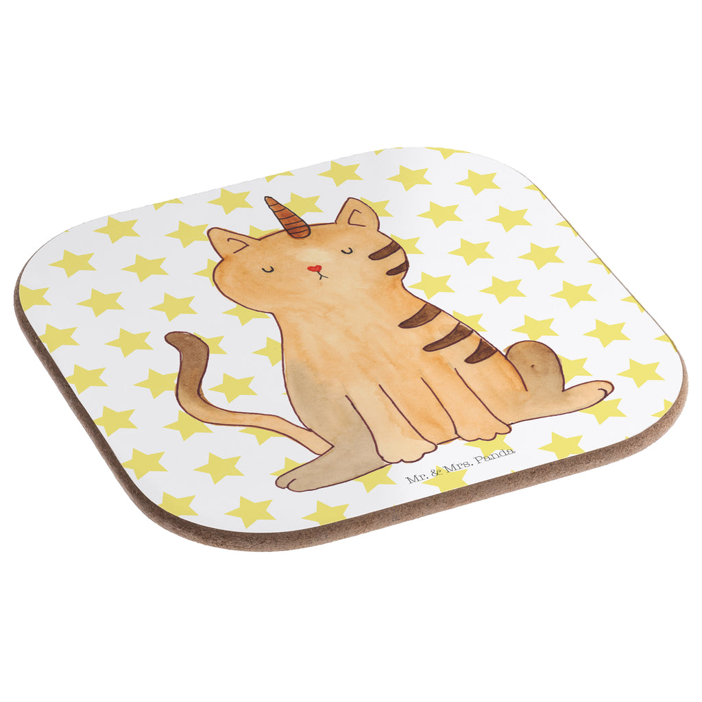 Quadratische Untersetzer Einhorn Katze Bierdeckel, Glasuntersetzer, Untersetzer Gläser, Getränkeuntersetzer, Einhorn, Einhörner, Einhorn Deko, Pegasus, Unicorn, Katzer, Mieze, Regenbogen, Glitzer, Einhornpower, Erwachsenwerden, Katze, Katzenhorn, Einhornkatze, Kittyhorn