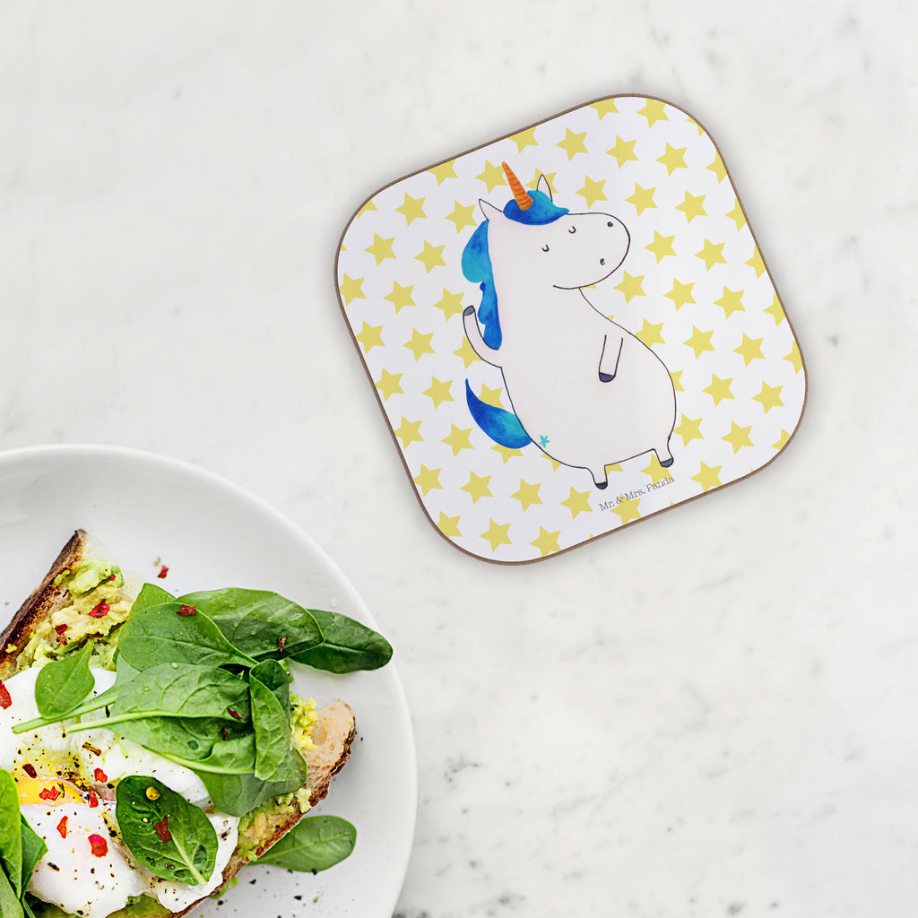 Quadratische Untersetzer Einhorn Mann Bierdeckel, Glasuntersetzer, Untersetzer Gläser, Getränkeuntersetzer, Einhorn, Einhörner, Einhorn Deko, Pegasus, Unicorn, cool, Mann, Freundin, Familie, bester Freund, BFF, Party, hübsch, beste