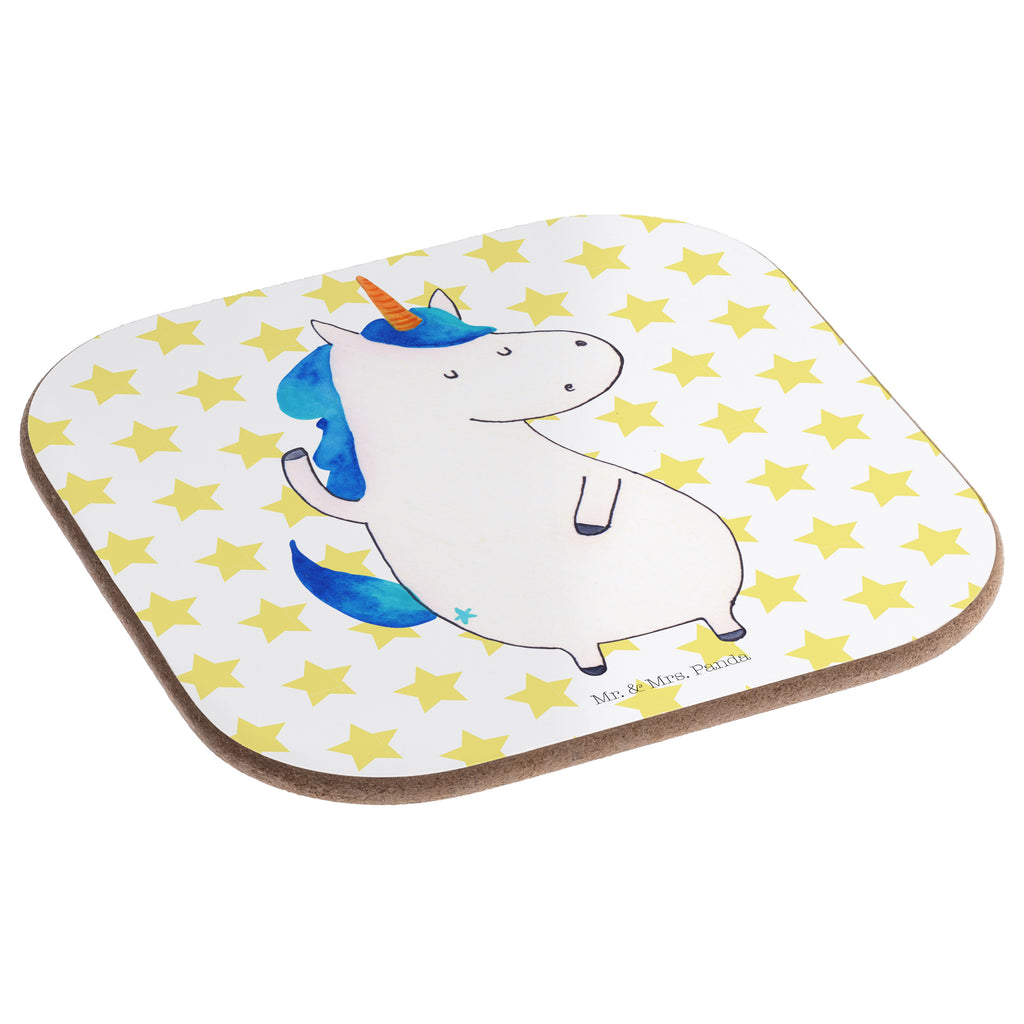 Quadratische Untersetzer Einhorn Mann Bierdeckel, Glasuntersetzer, Untersetzer Gläser, Getränkeuntersetzer, Einhorn, Einhörner, Einhorn Deko, Pegasus, Unicorn, cool, Mann, Freundin, Familie, bester Freund, BFF, Party, hübsch, beste